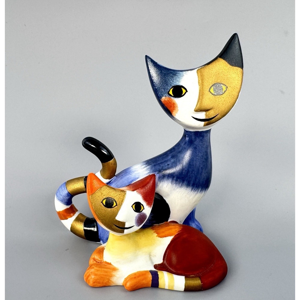 Goebel Rosina Wachtmeister Lidia & Lidio Cat Figurine 3" Porcelain